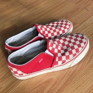 Checkered Vans Slip On Shoes